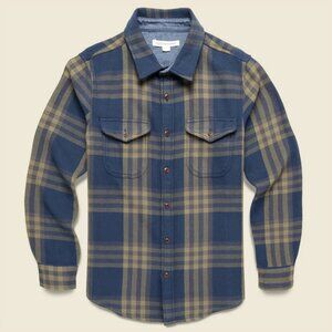 Outerknown Blanket Shirt - Marine Fox Creek Plaid - Large